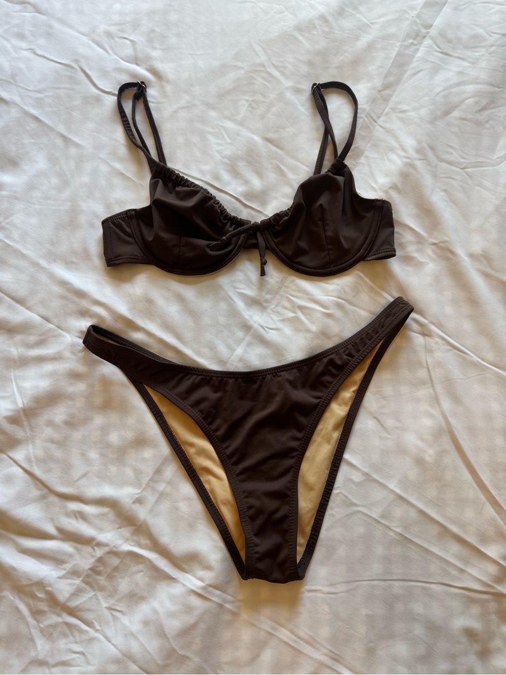 PacSun Dark Brown Underwire Two-Piece Bikini